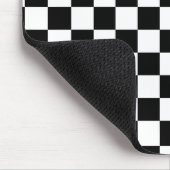 Controkerbordpatroon zwart-wit muismat (Hoek)