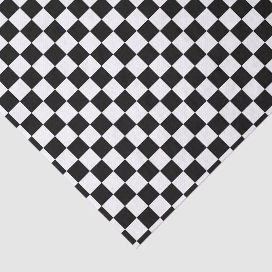 Controkerbordpatroon zwart-wit tissuepapier (Detail)