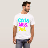Control Alt Del, geek T-shirt (Voorkant volledig)