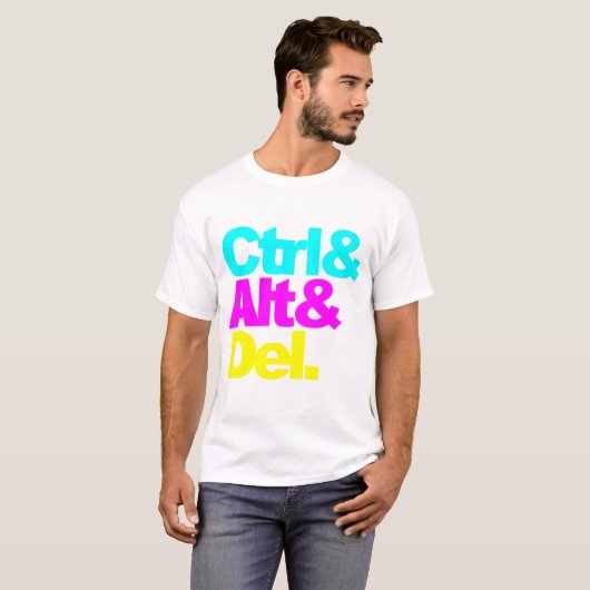 Control Alt Del, geek T-shirt (Voorkant volledig)