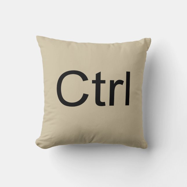 Control Alt Delete (Ctrl Alt Del) Pillow Kussen (Voorkant)