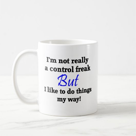 Control Freak Funny Koffiemok (Links)