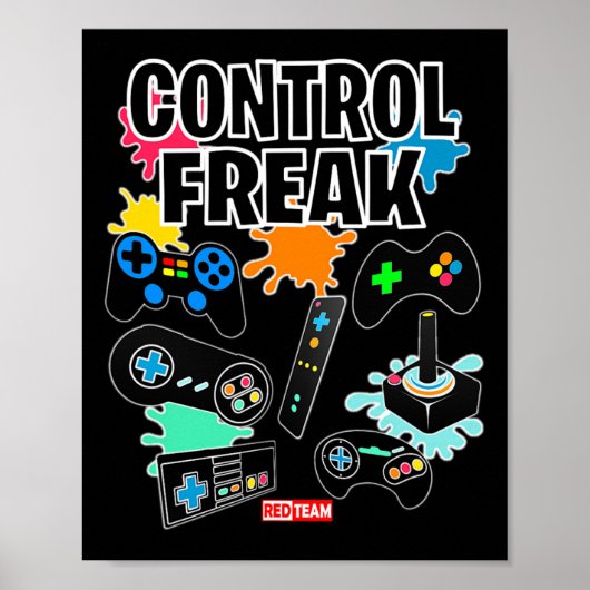 Control Freak - Videospel Gamer Plezier Poster (Voorkant)