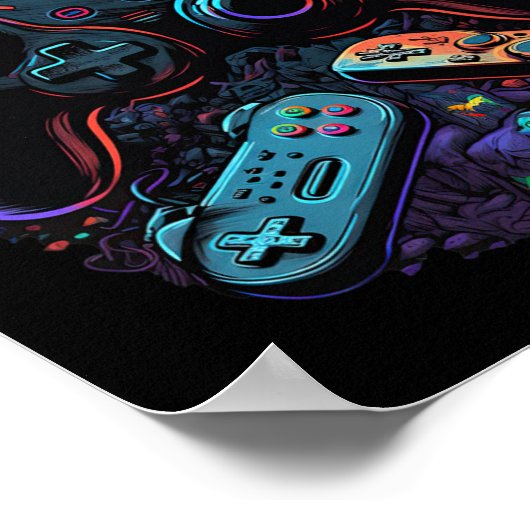 Control Gamer Videogamecontroller 19 Poster (Hoek)
