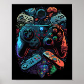 Control Gamer Videogamecontroller 19 Poster (Voorkant)