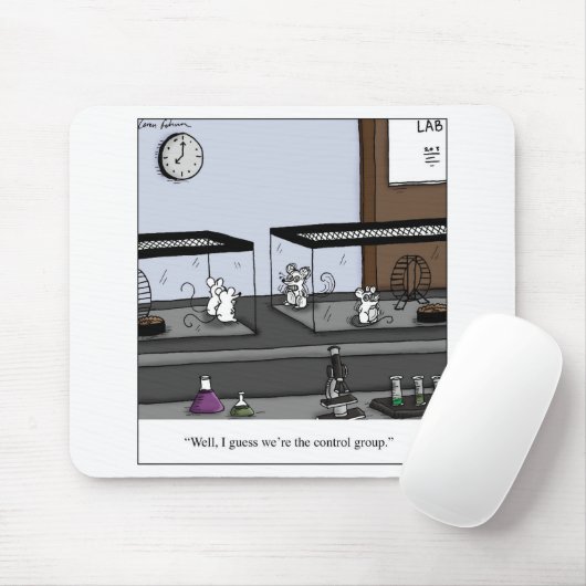 Control Group Lab Mice Cartoon Muismat (Met muis)
