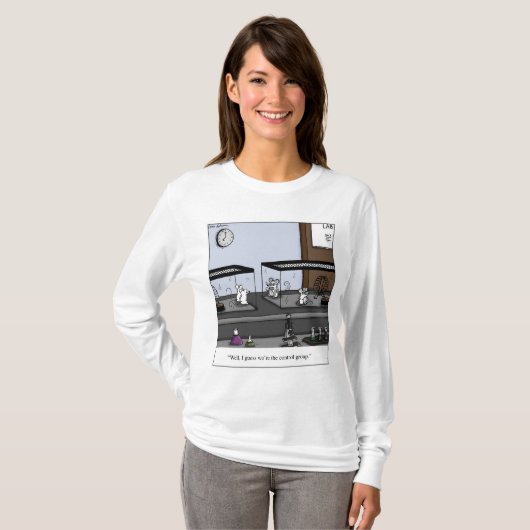 Control Group Lab Mice Cartoon T-shirt (Voorkant volledig)