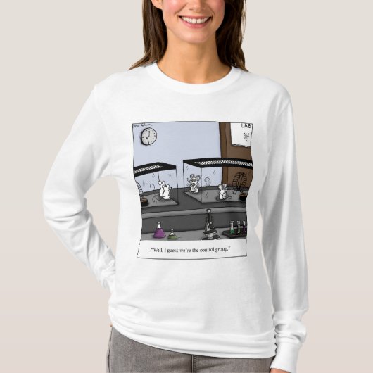 Control Group Lab Mice Cartoon T-shirt (Voorkant)