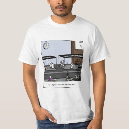 Control Group Lab Mice Cartoon T-shirt (Voorkant)