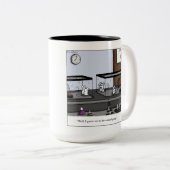 Control Group Lab Mice Cartoon Tweekleurige Koffiemok (Voorkant rechts)