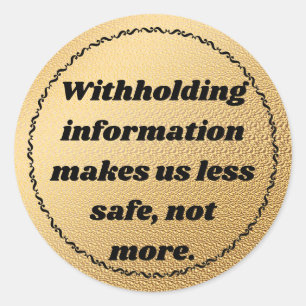 Control Information Classic Round Sticker