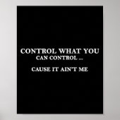 Control What You Can Control Cause It Ain't Me Poster (Voorkant)