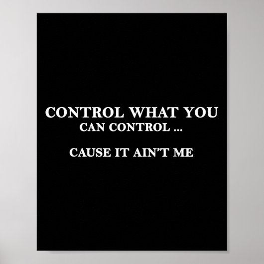 Control What You Can Control Cause It Ain't Me Poster (Voorkant)