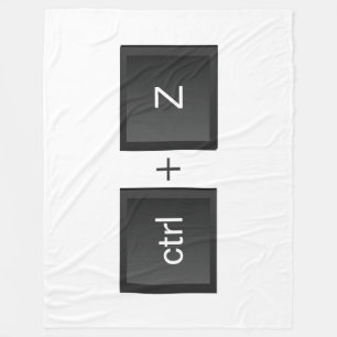 Control-Z ctrl+Z "UNDO"-toetsenbord voor zwarte pc Fleece Deken