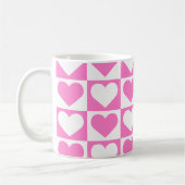 Controlboard Hearts Pattern - Roze en Wit Koffiemok (Links)