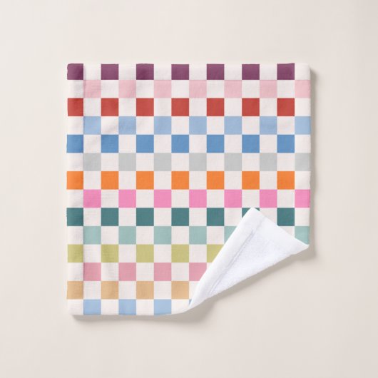 Controlbord voor kleurrijk gecontroleerd patroonpa bad handdoek (Wasdoekje)
