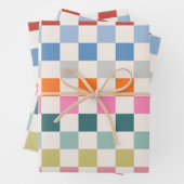 Controlbord voor kleurrijk gecontroleerd patroonpa inpakpapier vel (In situ)