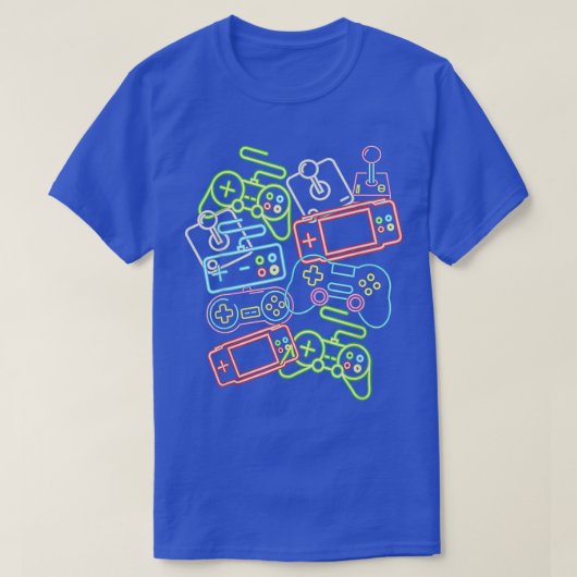 Controle alle Dingen Videospelcontroller 80's T-shirt (Design voorkant)