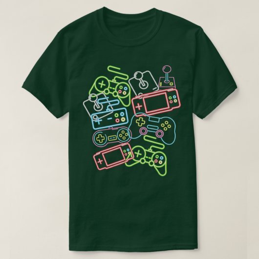 Controle alle Dingen Videospelcontroller 80's  T-shirt (Design voorkant)