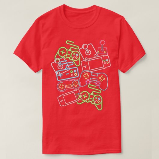 Controle alle Dingen Videospelcontroller 80s T-shirt (Design voorkant)