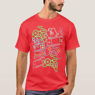 Controle alle Dingen Videospelcontroller 80s T-shirt