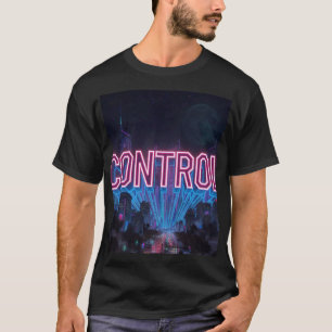 CONTROLE - Cyberpunk Stad Neon Roze Futuristische T-shirt