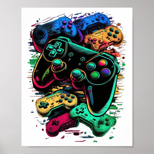 Controle Gamer Video Game Controller 1 Poster (Voorkant)