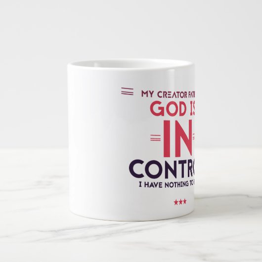 Controle Jumbo-Mok Grote Koffiekop (Voorkant)