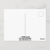 CONTROLE MEOWT Cute Funny Black Cartoon Cat Briefkaart (Achterkant)