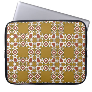 controle naadloze patroonachtergrondcontrole laptop sleeve