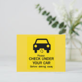 Controle onder auto, Australië Briefkaart (Staand voorkant)