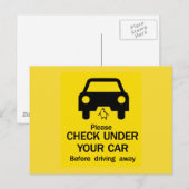 Controle onder auto, Australië Briefkaart (Voorkant / Achterkant)