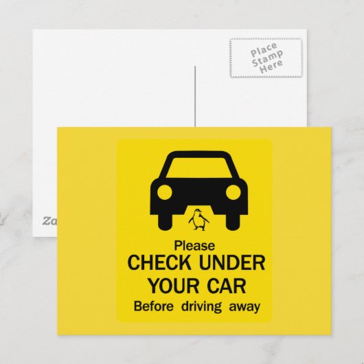 Controle onder auto, Australië Briefkaart (Voorkant / Achterkant)