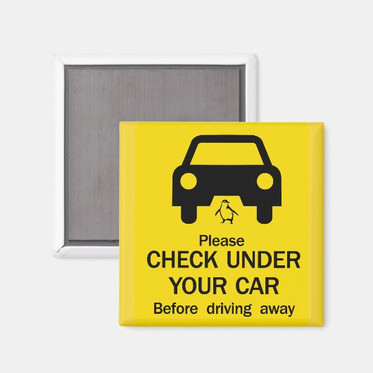 Controle onder auto, Australië Magneet (Voorkant / Achterkant)