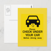 Controle onder auto-teken, Australië Briefkaart (Voorkant / Achterkant)