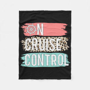 Controle op cruise leopard Funny Summer Vacation F Fleece Deken