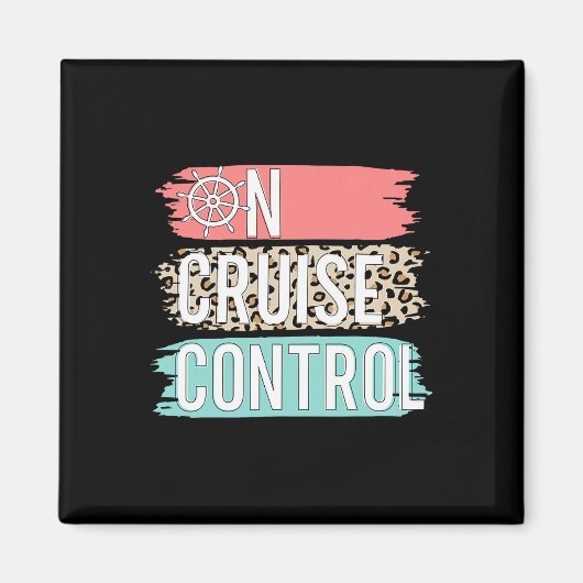 Controle op cruise leopard Funny Summer Vacation F Magneet (Voorkant)