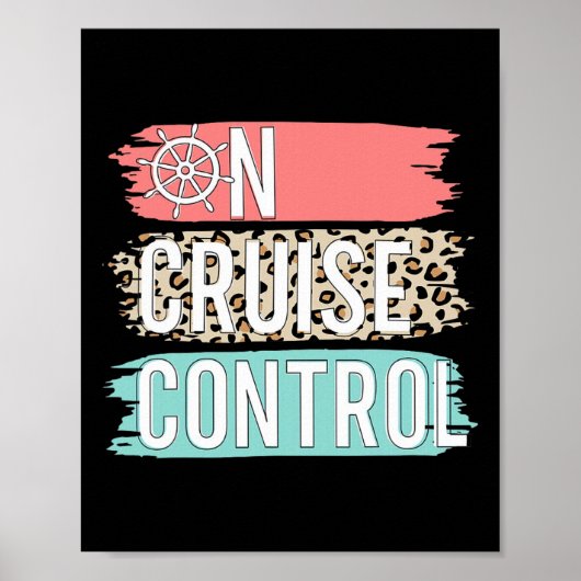 Controle op cruise leopard Funny Summer Vacation F Poster (Voorkant)