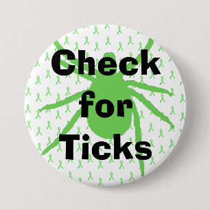 Controle op de Button van Ticks Lyme Disease Aware