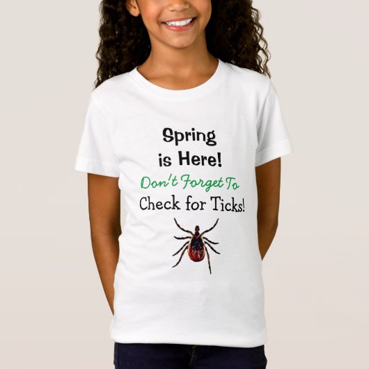 Controle op de gevoeligheid voor Ticks Lyme-ziekte T-shirt (Voorkant)
