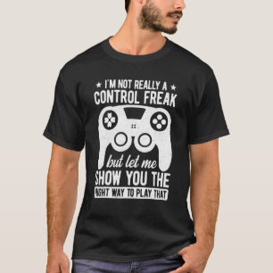 Controle op Freak Video Game Player Gaming Gamer P T-shirt