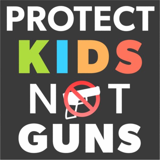 Controle op pistool - Bescherm Kinderen zonder Pis Sticker (Voorkant)