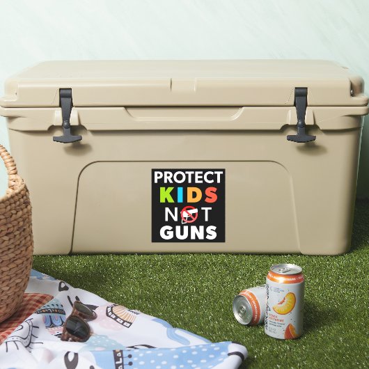 Controle op pistool - Bescherm Kinderen zonder Pis Sticker (Koeler)