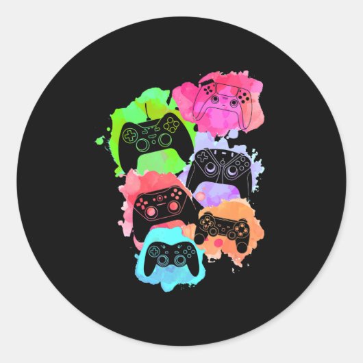 Controle over alle gamingvideospellen met schuifre ronde sticker (Voorkant)