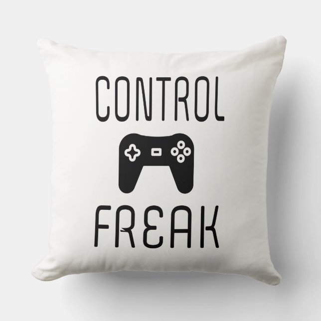 Controle over Freak-videogamer Kussen (Voorkant)