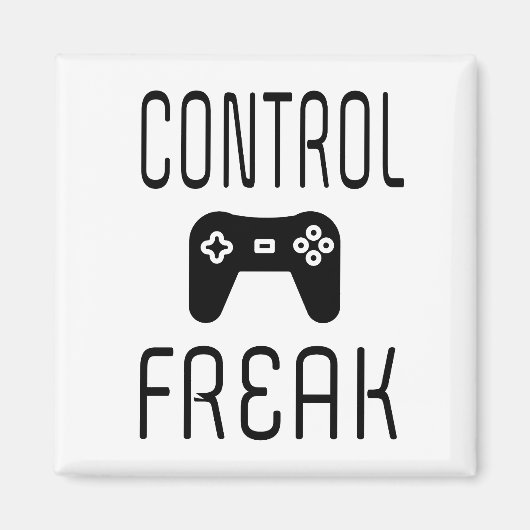 Controle over Freak-videogamer Magneet (Voorkant)