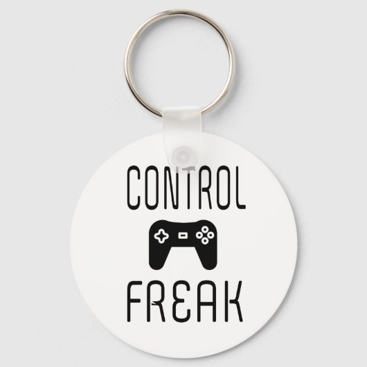 Controle over Freak-videogamer Sleutelhanger (Voorkant)