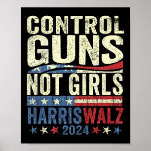Controle Pistolen Niet Meisjes Vrouwen Rechten Har Poster