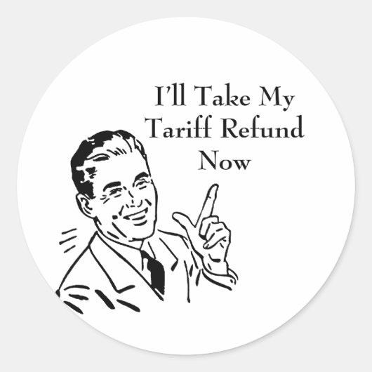 Controle teruggave oude tarief ronde sticker (Voorkant)