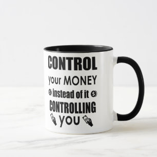 Controle uw geld Motivatie de Mok van de Koffie va